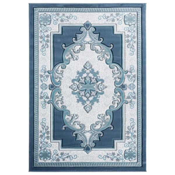 Manmade 2 ft. 7 in. x 4 ft. 2 in. Bristol Fallon Aqua Rectangle Rug MA3650347 - main
